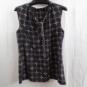 Tory Burch Womens Top 4 Black Silk Timeless Old Money Capsule Quiet Luxury